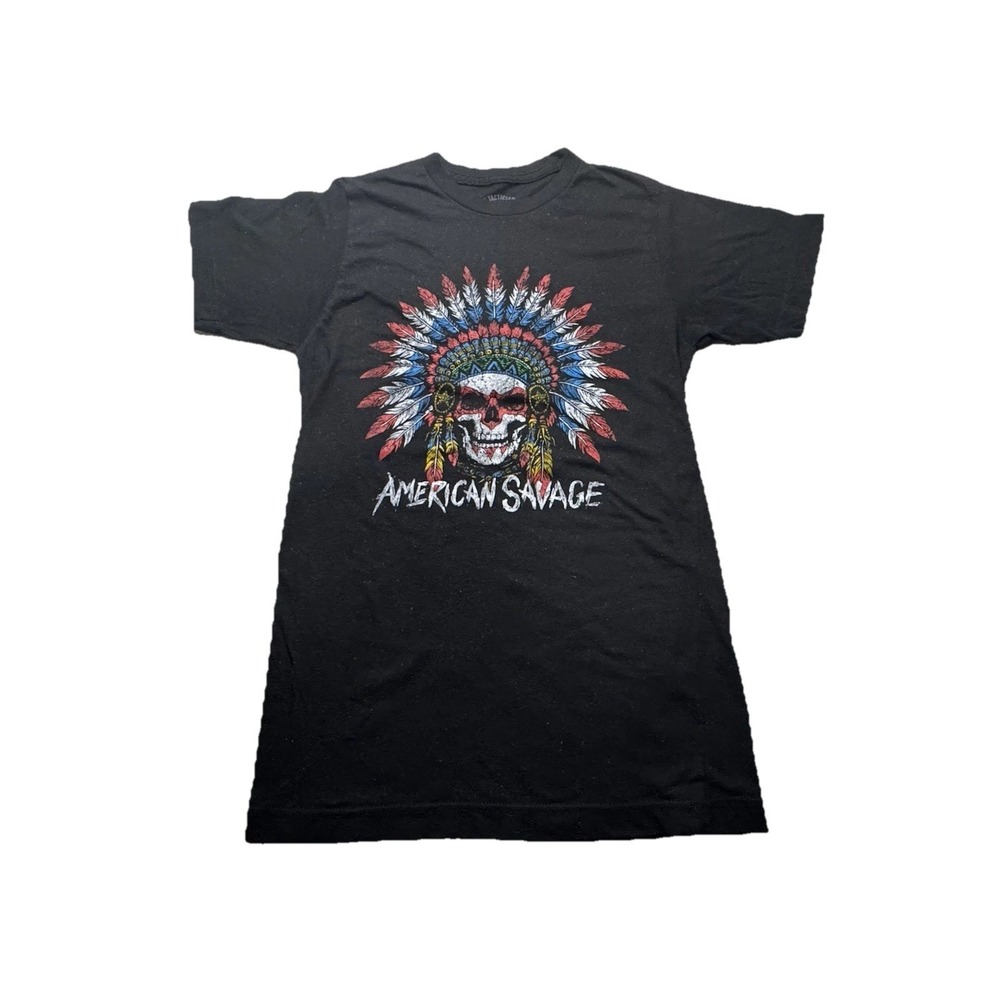 Savage Tacticians American Savage Native American Graphic T-Shirt Adult Size S‎